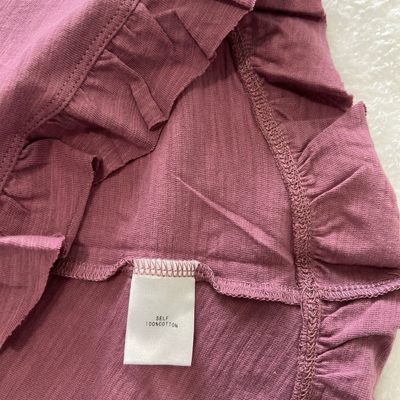 Cotton Bleu New Pink Ruffled Tank Top with Sleeveless Design.  #058 - Picture 7 of 7